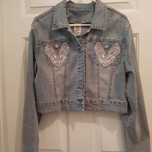 R.V.T. Faded Denim Jacket XL Women